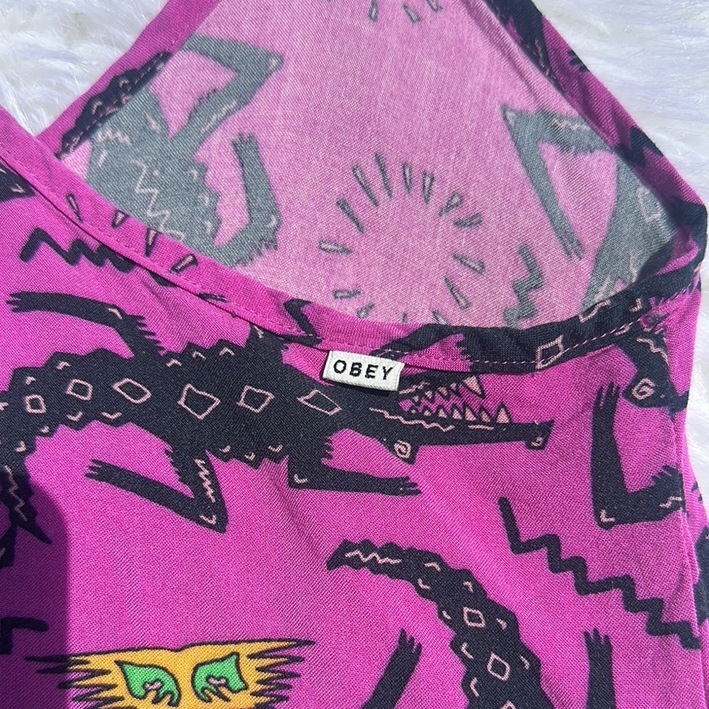 Obey Vibrant Purple Graphic Dress - Picture 10 of 17